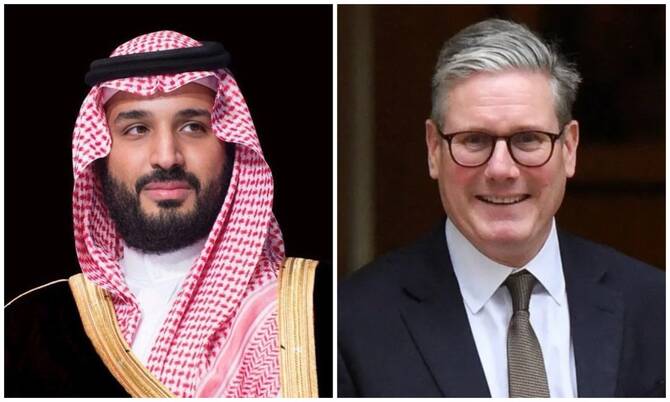 Starmer, veliaht prensle yaptığı görüşmede İngiltere'nin Suudi Arabistan'a verdiği desteği yineledi